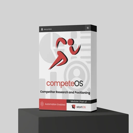 CompeteOS- Notion Startup Competitive Analysis Template Software Box by Operavexa, part of the Operavexa Notion Template Family