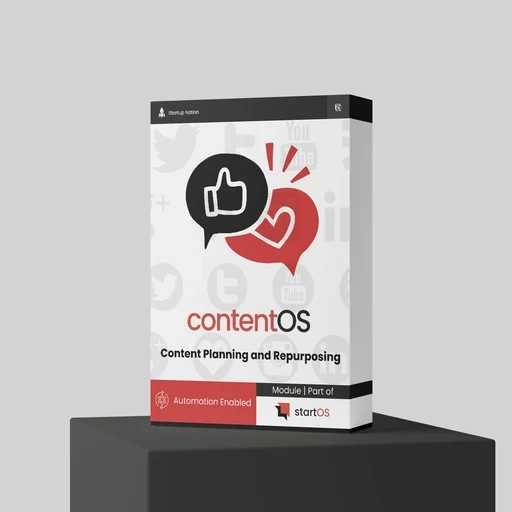 ContentOS- AI-Powered Notion Content System Software Box by Operavexa, part of the Operavexa Notion Template Family